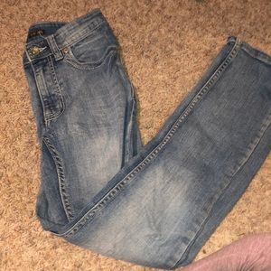 Slim straight light wash jeans